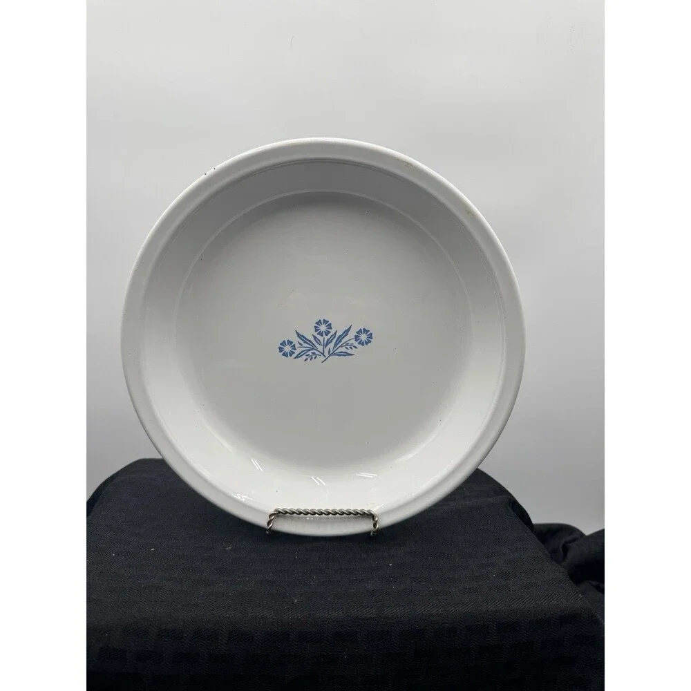 CORNING WARE 9 INCH PIE PLATE ~ BLUE CORNFLOWER